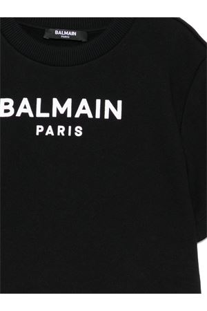 t-shirt in cotone nero BALMAIN PARIS KIDS | BY4A01Z3183930BC